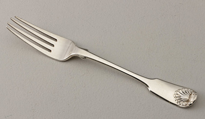 Rare Cape Silver Fiddle & Shell Pattern Tablefork - Lawrence Twentyman (2nd. of 3)